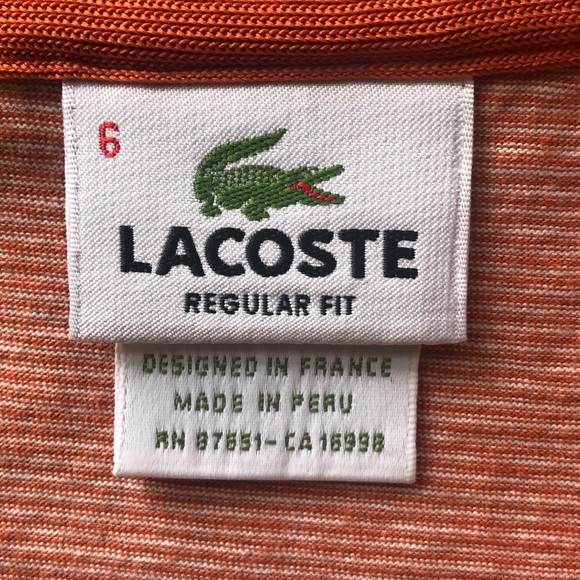 Lacoste regular fit size 6; 100% cotton - Picture 2 of 5